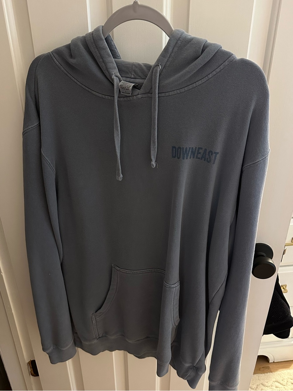DownEast Men's Slate Blue Crewneck Pullover Hoodie